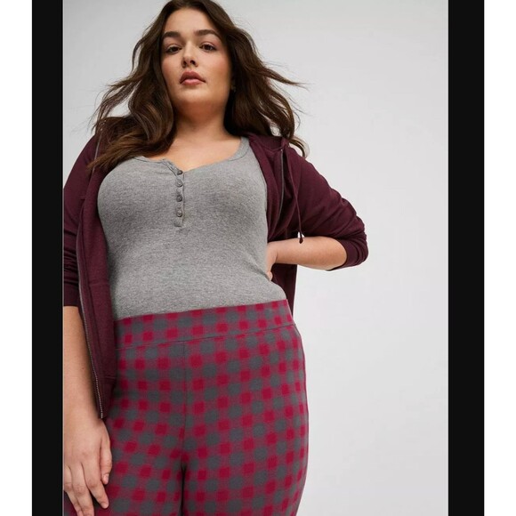 Torrid 2x 18 20 Full Length Legging Scarlett Plaid Periscope Holiday Christmas - Picture 2 of 2